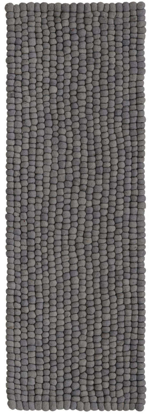 Gray 2' 2 x 6' 1 Felt Ball Runner Area Rug Stunning All Natural 100% Wool Luxury Hand Woven Carpet for Modern Home Interiors Soft Touch Marshmallow Rug for Sale at Rug Engine