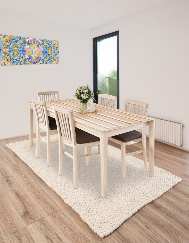 Ivory 7' 1 x 10' Felt Ball Rectangle Area Rug Stunning All Natural 100% Wool Luxury Hand Woven Carpet for Modern Home Interiors Soft Touch Marshmallow Rug for Sale at Rug Engine