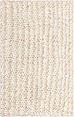 Ivory 5' 1 x 8' Felt Ball Rectangle Area Rug Stunning All Natural 100% Wool Luxury Hand Woven Carpet for Modern Home Interiors Soft Touch Marshmallow Rug for Sale at Rug Engine