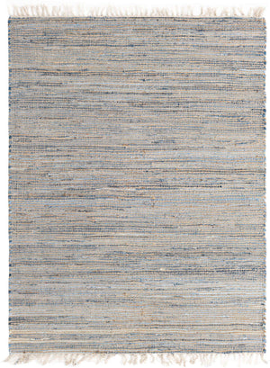Blue 8' x 11' Chindi Jute Rectangle Rug