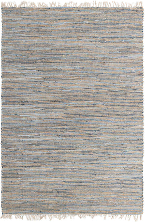 Blue 7' 1 x 10' Chindi Jute Rectangle Rug