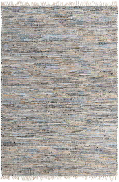 Blue 7' 1 x 10' Chindi Jute Rectangle Rug