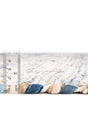 Blue 3' 3 x 5' 1 Chindi Jute Rectangle Rug