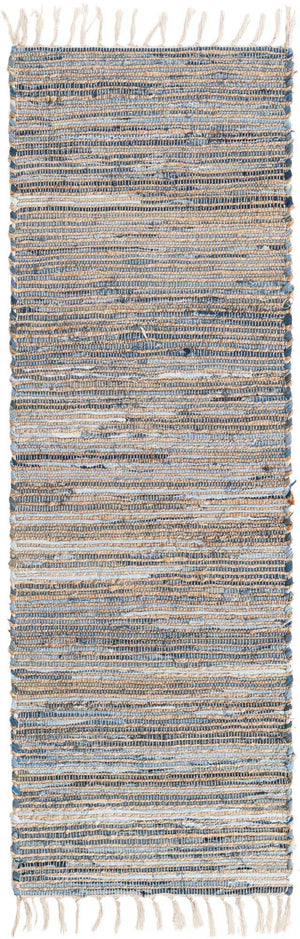 Blue 2' 2 x 6' 1 Chindi Jute Runner Rug