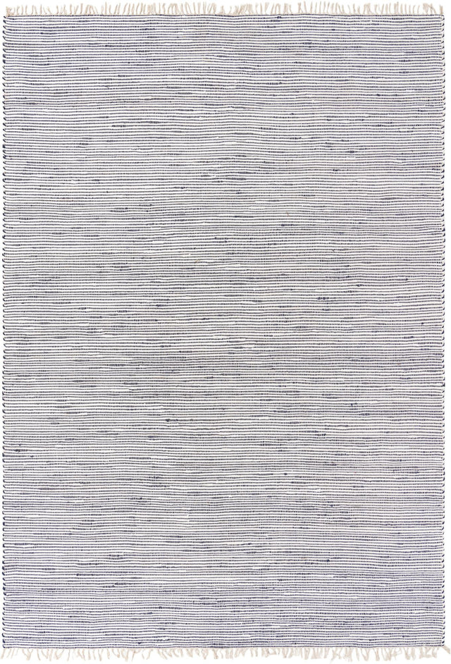 Navy Blue 10' x 14' 1 Chindi Jute Rectangle Rug