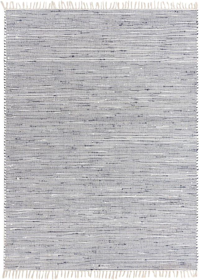 Navy Blue 8' x 11' Chindi Jute Rectangle Rug