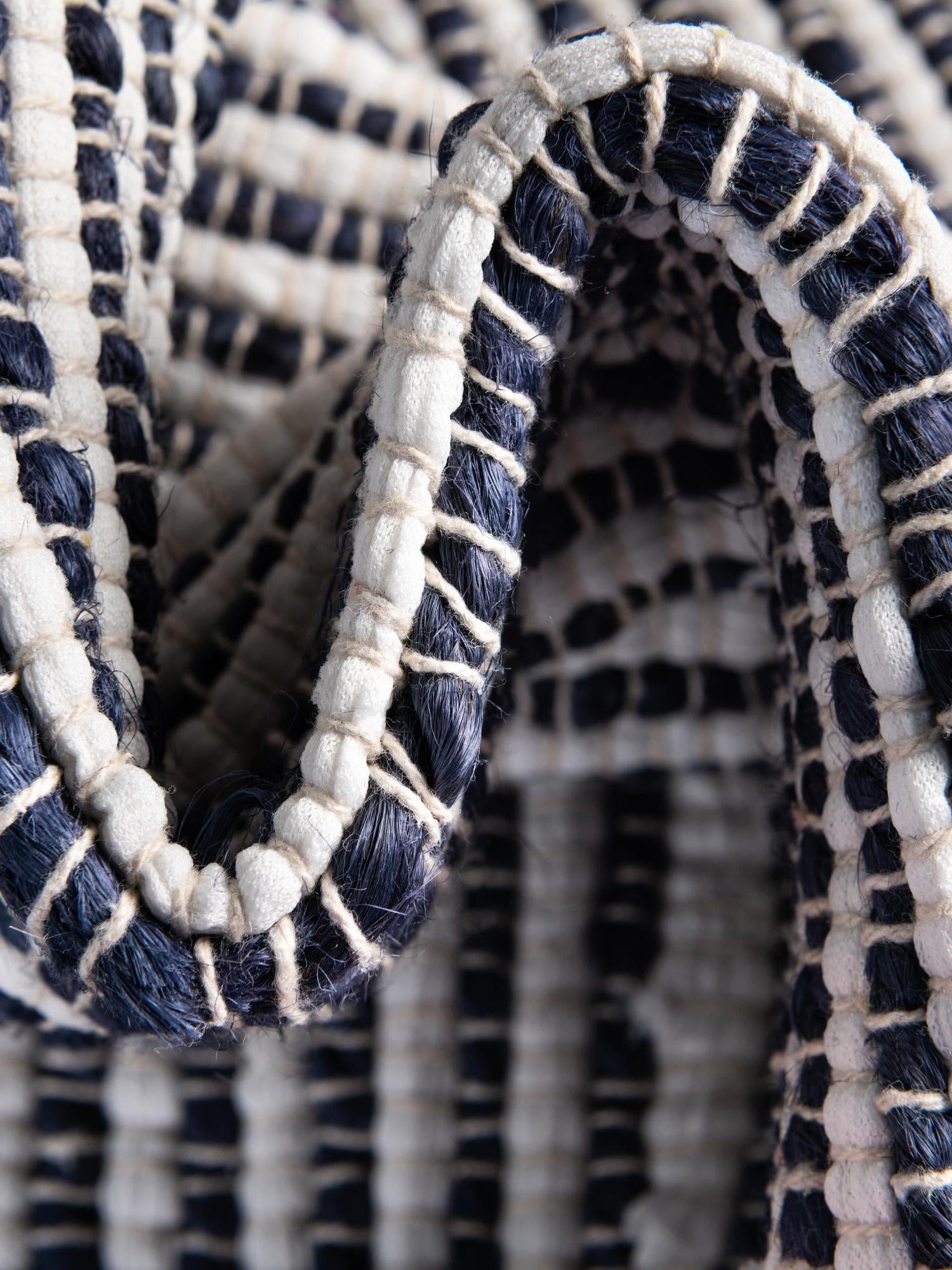 Navy Blue 10' x 14' 1 Chindi Jute Rectangle Area Rug Interior Design Home Decor Carpet Mat for Sale at Rug Engine