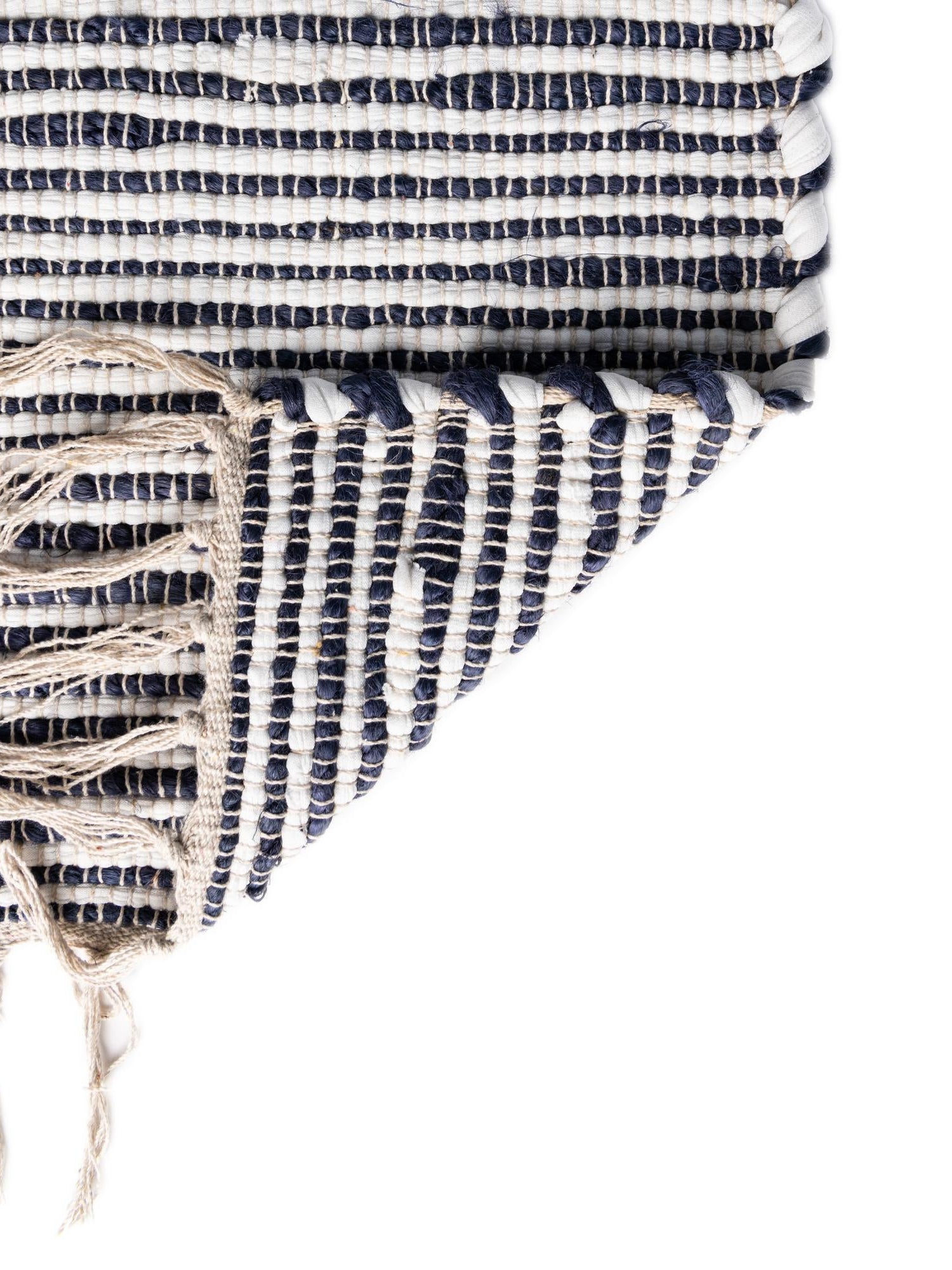 Navy Blue 8' x 11' Chindi Jute Rectangle Area Rug Interior Design Home Decor Carpet Mat for Sale at Rug Engine