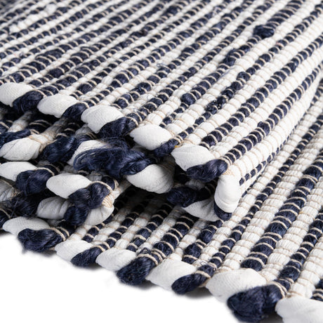 Navy Blue 2' 2 x 6' 1 Chindi Jute Runner Area Rug Interior Design Home Decor Carpet Mat for Sale at Rug Engine