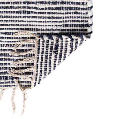 Navy Blue 2' 7 x 10' Chindi Jute Runner Area Rug Interior Design Home Decor Carpet Mat for Sale at Rug Engine