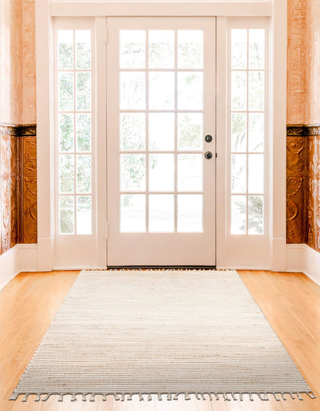 Natural 4' 1 x 6' 1 Chindi Jute Rectangle Area Rug Interior Design Home Decor Carpet Mat for Sale at Rug Engine