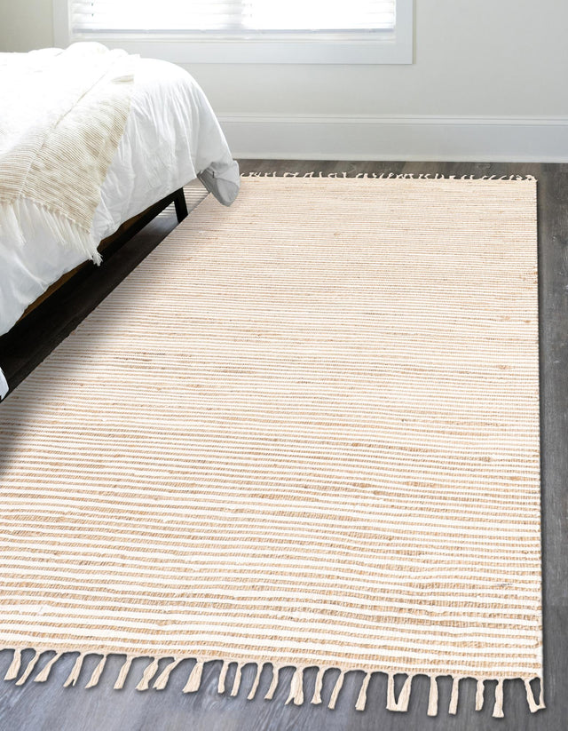 Natural 4' 1 x 6' 1 Chindi Jute Rectangle Rug