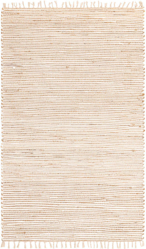 Natural 5' 1 x 8' Chindi Jute Rectangle Rug