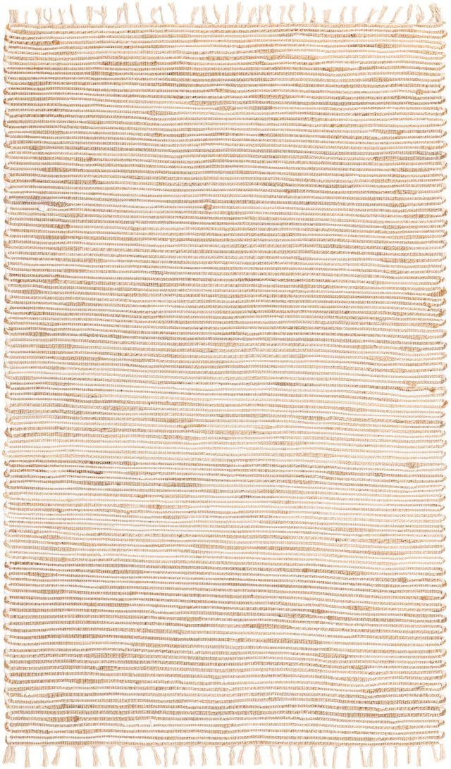 Natural 5' 1 x 8' Chindi Jute Rectangle Rug