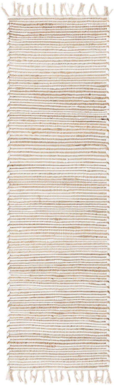 Natural 3' x 10' Chindi Jute Runner Rug