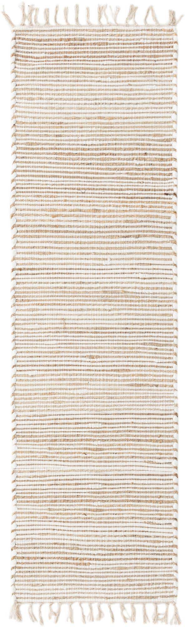 Natural 3' x 10' Chindi Jute Runner Rug