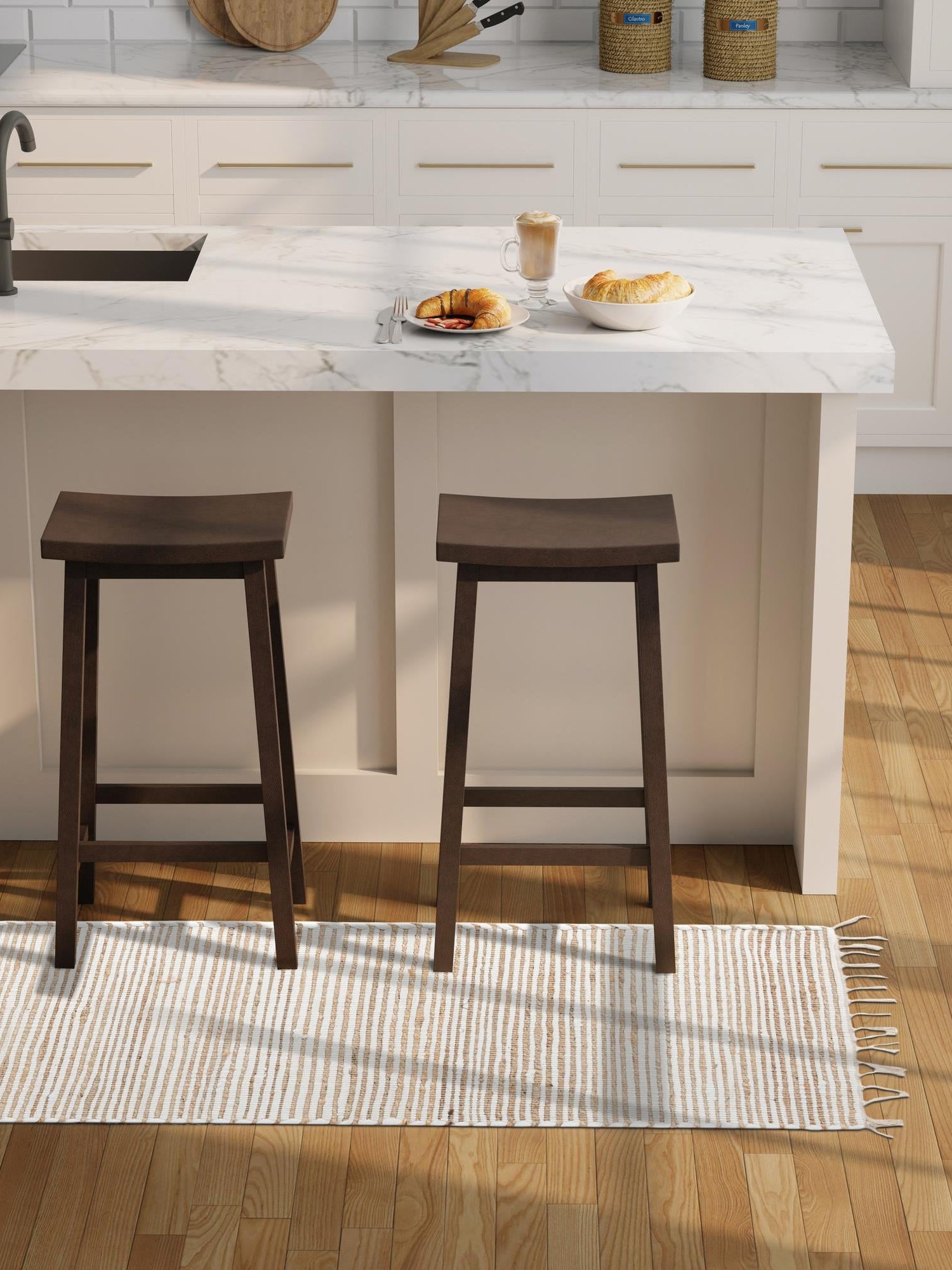 Natural 2' 7 x 10' Chindi Jute Runner Area Rug Interior Design Home Decor Carpet Mat for Sale at Rug Engine