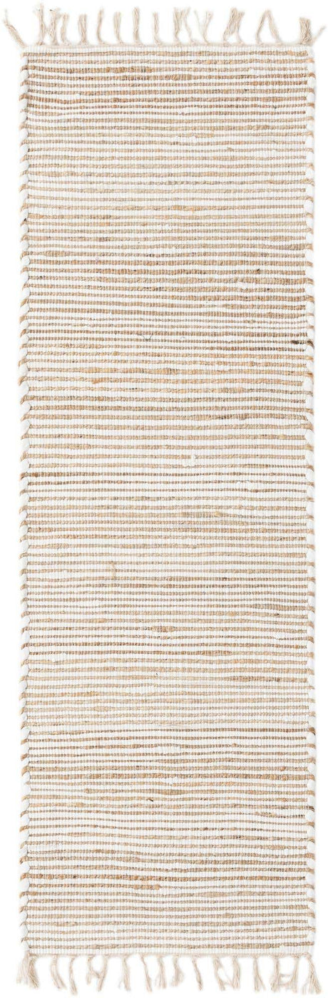 Natural 2' 2 x 6' 1 Chindi Jute Runner Rug