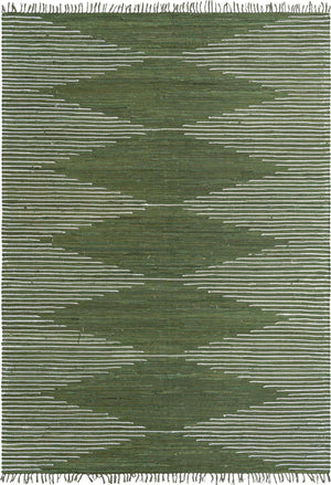 Green 10' x 14' 1 Chindi Cotton Rectangle Rug