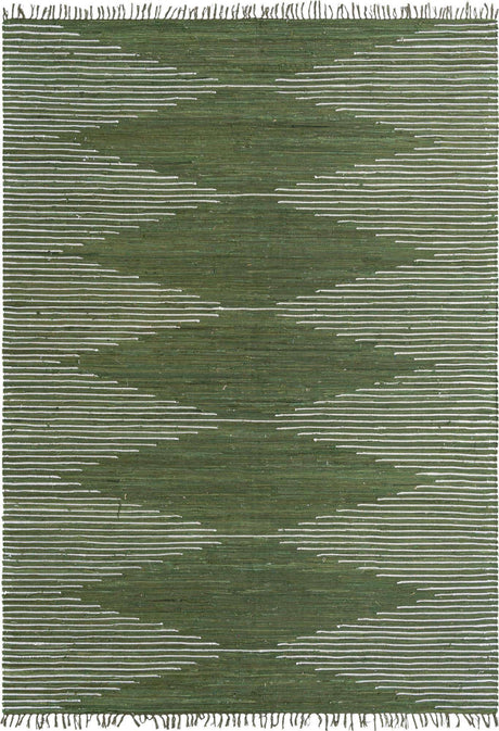 Green 10' x 14' 1 Chindi Cotton Rectangle Rug