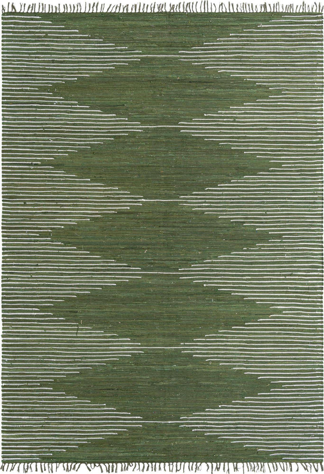 Green 10' x 14' 1 Chindi Cotton Rectangle Rug
