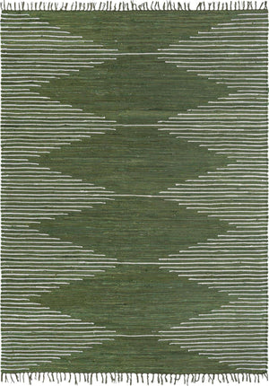 Green 9' x 12' Chindi Cotton Rectangle Rug