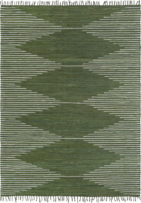Green 9' x 12' Chindi Cotton Rectangle Rug