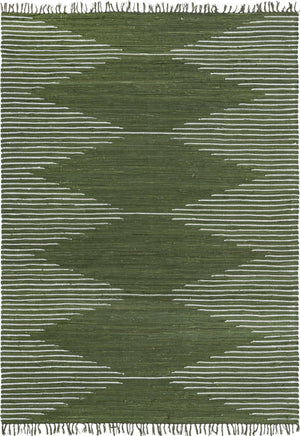 Green 8' x 11' Chindi Cotton Rectangle Rug