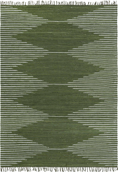 Green 8' x 11' Chindi Cotton Rectangle Rug