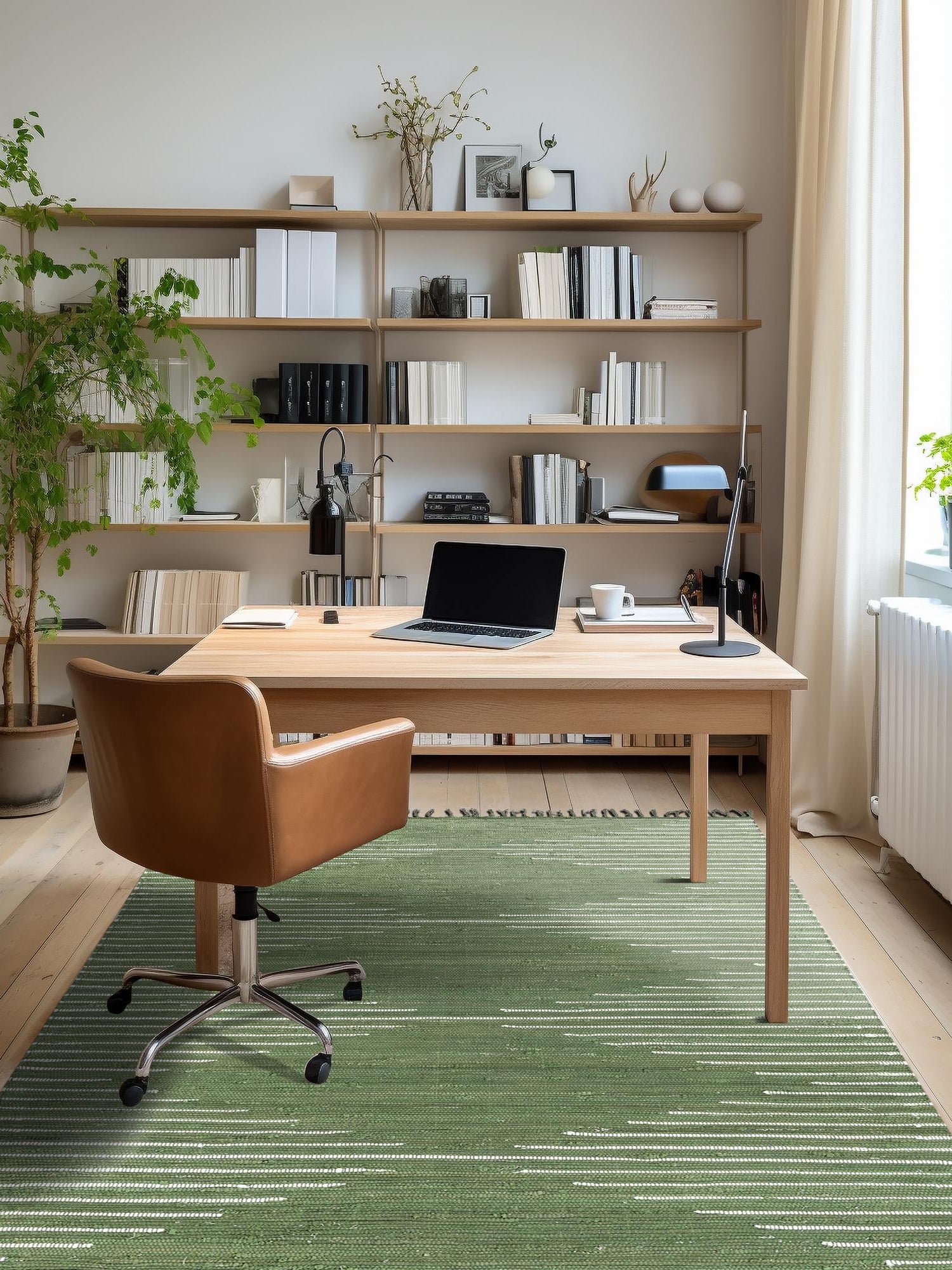 Green 7' 1 x 10' Chindi Cotton Rectangle Area Rug Interior Design Home Decor Carpet Mat for Sale at Rug Engine