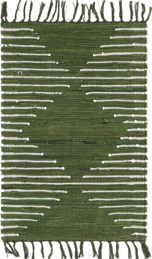 Green 2' x 3' 1 Chindi Cotton Rectangle Area Rug Interior Design Home Decor Carpet Mat for Sale at Rug Engine