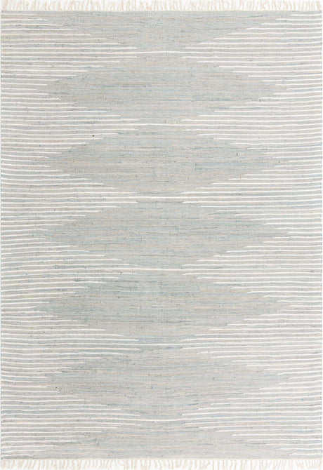Light Gray 10' x 14' 1 Chindi Cotton Rectangle Rug