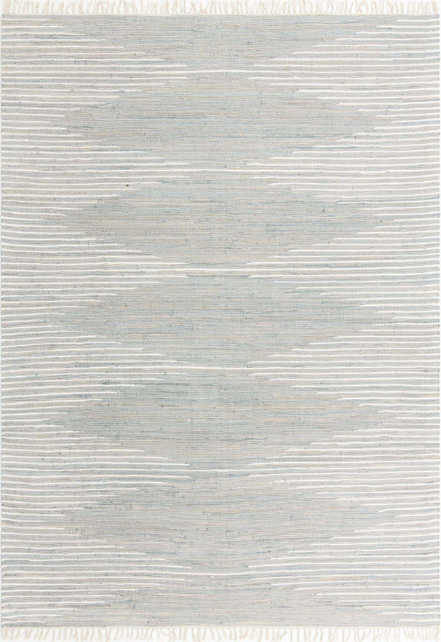 Light Gray 10' x 14' 1 Chindi Cotton Rectangle Rug