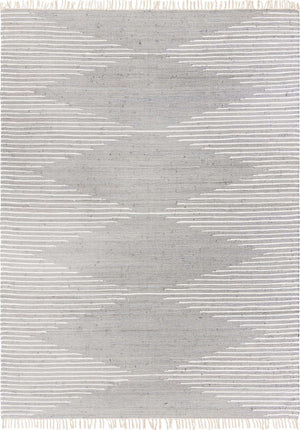 Light Gray 9' x 12' Chindi Cotton Rectangle Rug
