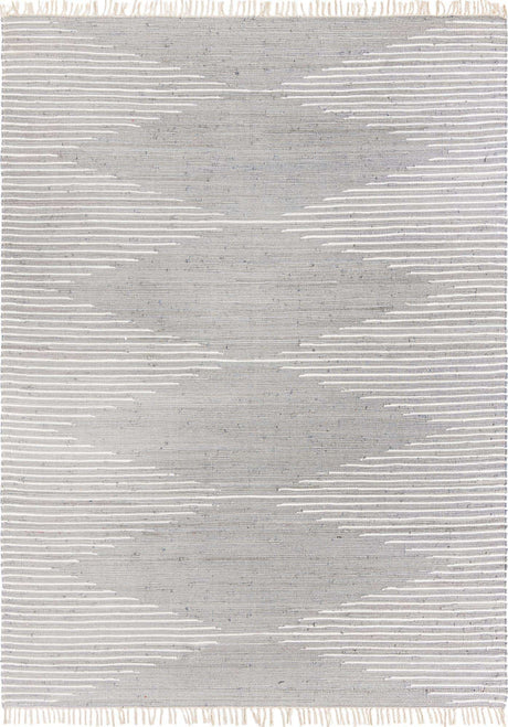 Light Gray 9' x 12' Chindi Cotton Rectangle Rug
