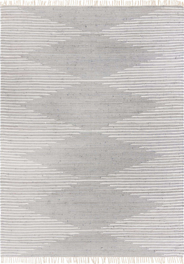 Light Gray 9' x 12' Chindi Cotton Rectangle Rug
