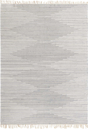 Light Gray 8' x 11' Chindi Cotton Rectangle Rug