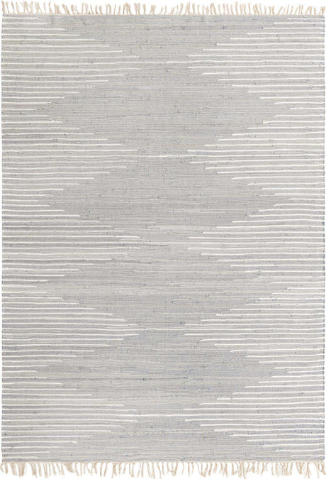 Light Gray 8' x 11' Chindi Cotton Rectangle Rug