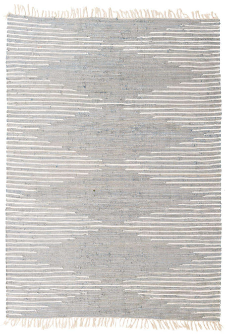 Light Gray 7' 1 x 10' Chindi Cotton Rectangle Rug
