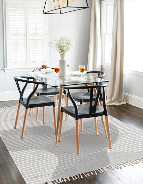 Light Gray 5' 1 x 8' Chindi Cotton Rectangle Area Rug Interior Design Home Decor Carpet Mat for Sale at Rug Engine