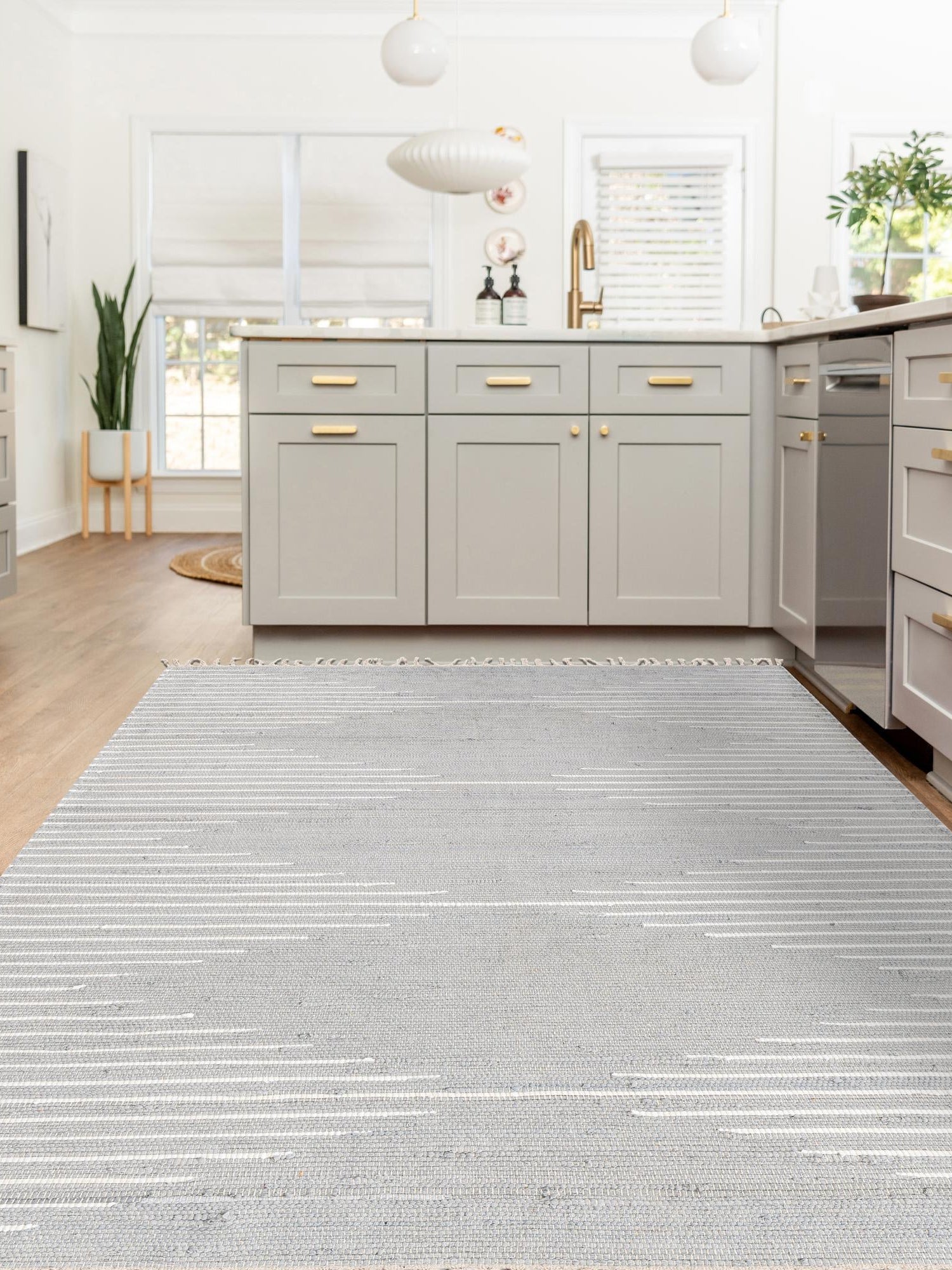 Light Gray 10' x 13' Chindi Cotton Rectangle Area Rug Interior Design Home Decor Carpet Mat for Sale at Rug Engine