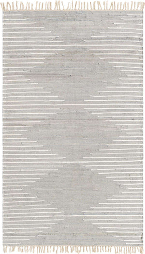 Light Gray 5' 1 x 8' Chindi Cotton Rectangle Rug