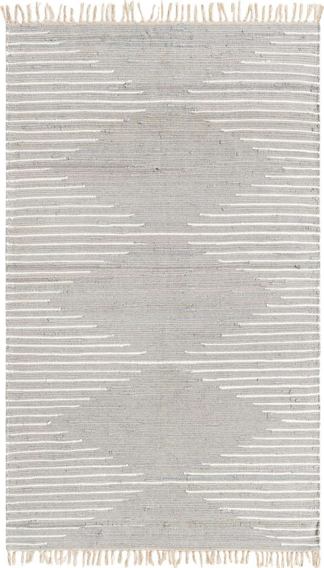 Light Gray 5' 1 x 8' Chindi Cotton Rectangle Rug