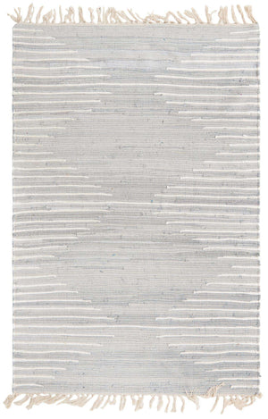 Light Gray 4' 1 x 6' 1 Chindi Cotton Rectangle Rug
