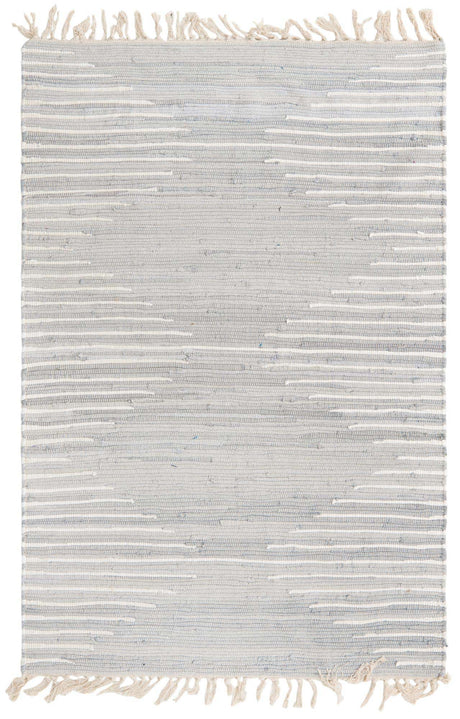 Light Gray 4' 1 x 6' 1 Chindi Cotton Rectangle Rug