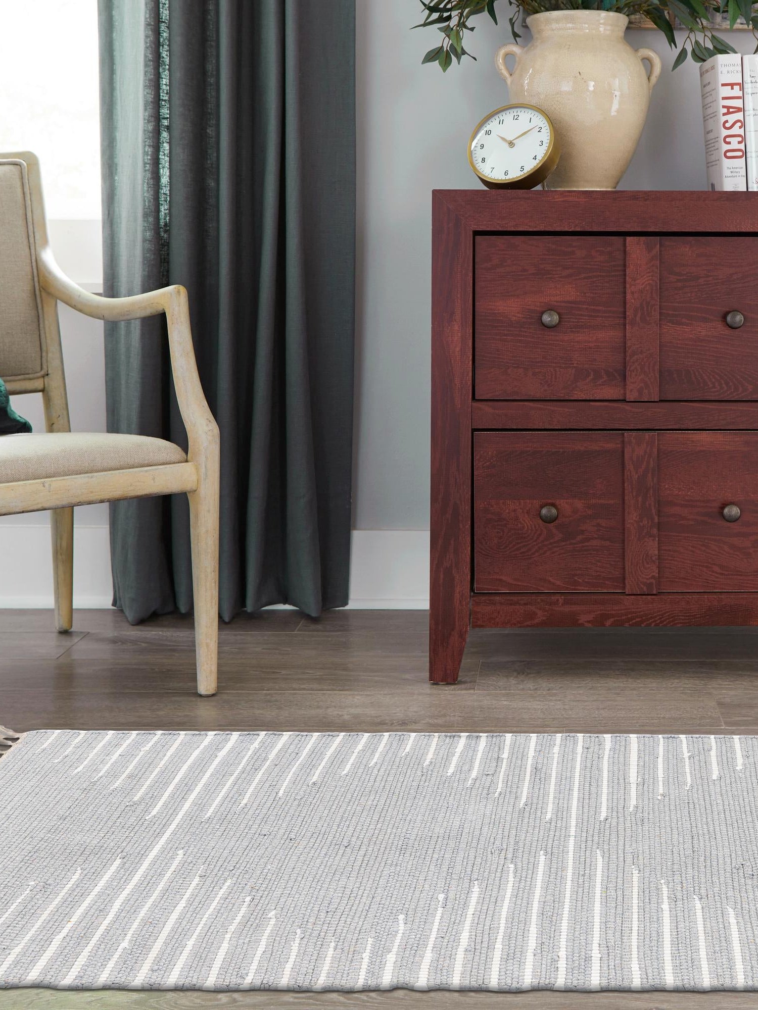 Light Gray 2' 7 x 13' 1 Chindi Cotton Runner Area Rug Interior Design Home Decor Carpet Mat for Sale at Rug Engine