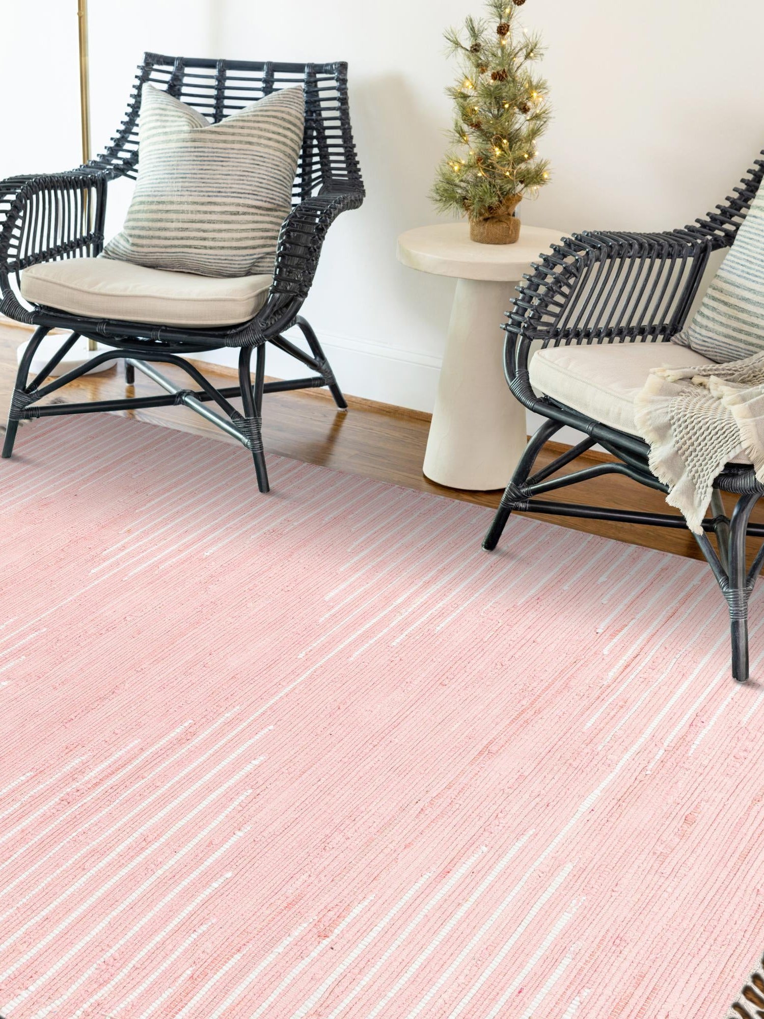 Rose 6' 1 x 9' Chindi Cotton Rectangle Area Rug Interior Design Home Decor Carpet Mat for Sale at Rug Engine