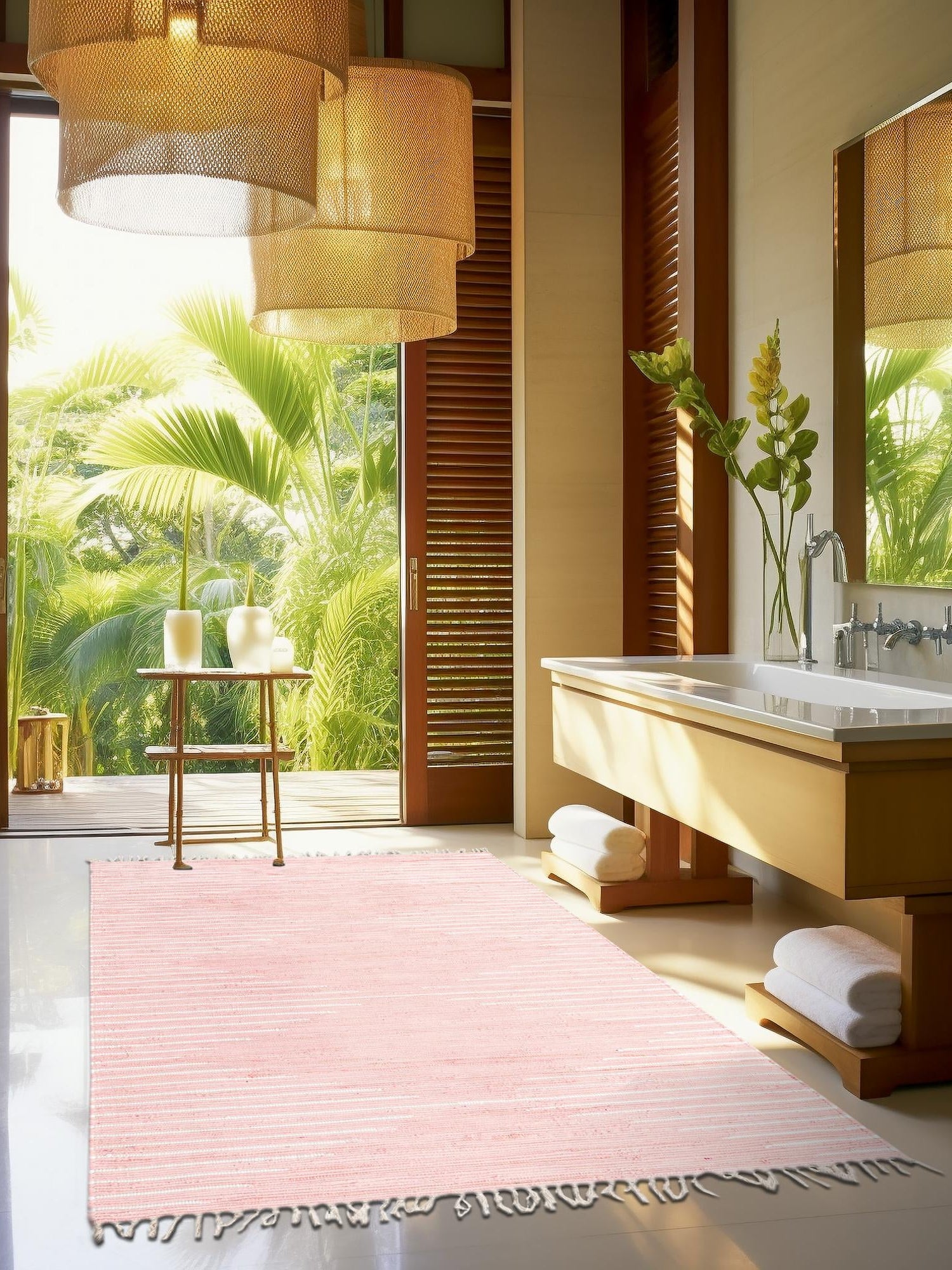 Rose 8' x 11' Chindi Cotton Rectangle Area Rug Interior Design Home Decor Carpet Mat for Sale at Rug Engine