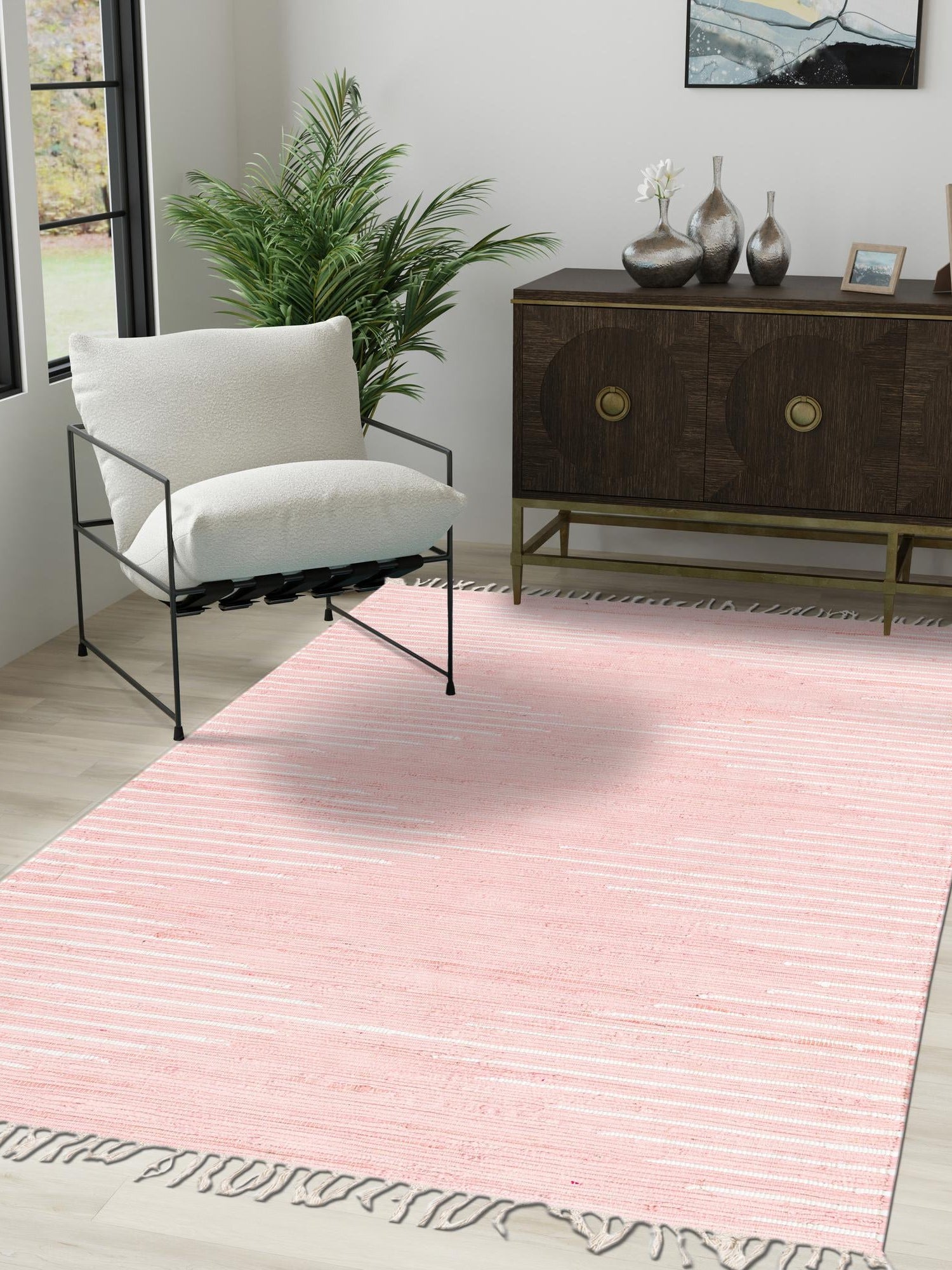Rose 7' 10 x 10' Chindi Cotton Rectangle Area Rug Interior Design Home Decor Carpet Mat for Sale at Rug Engine