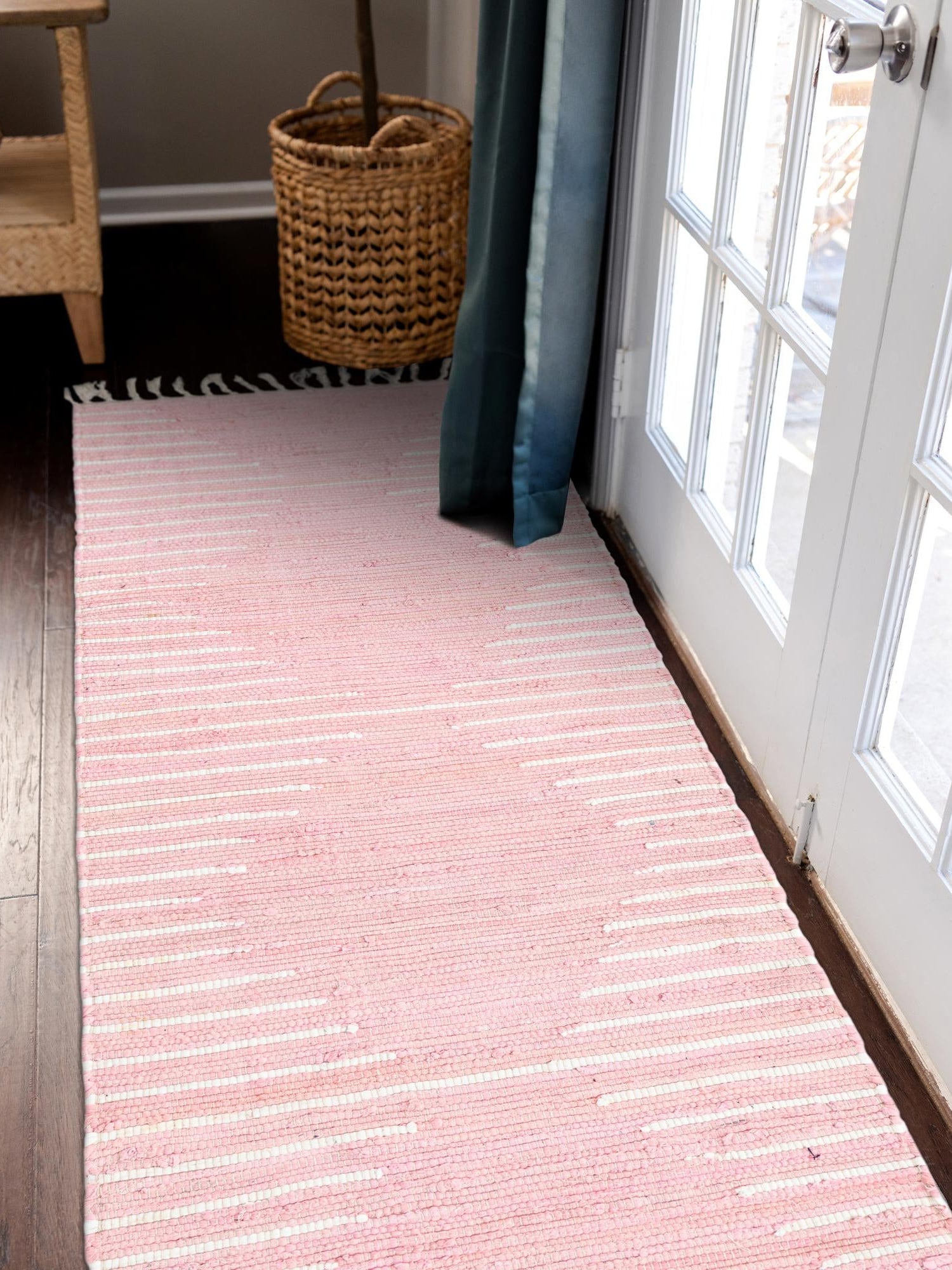 Rose 2' 11 x 16' 1 Chindi Cotton Runner Area Rug Interior Design Home Decor Carpet Mat for Sale at Rug Engine